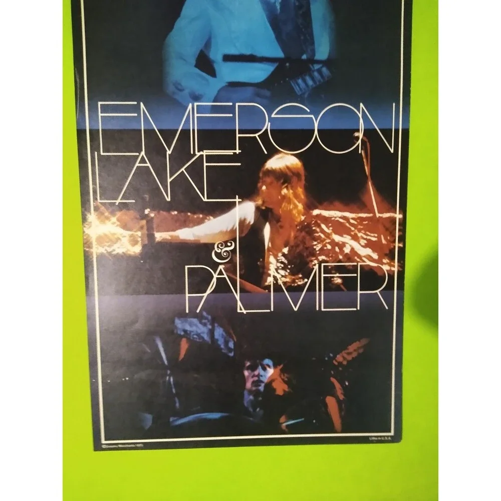 EMERSON LAKE AND PALMER Vintage Art Rock Progressive Music Poster  Original ELP